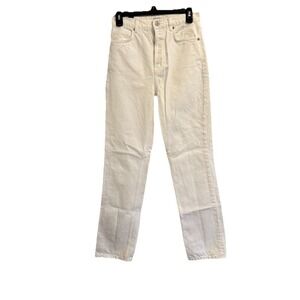 Vintage Reformation Cynthia High Rise‎ Straight Jeans Women's Size 26 White